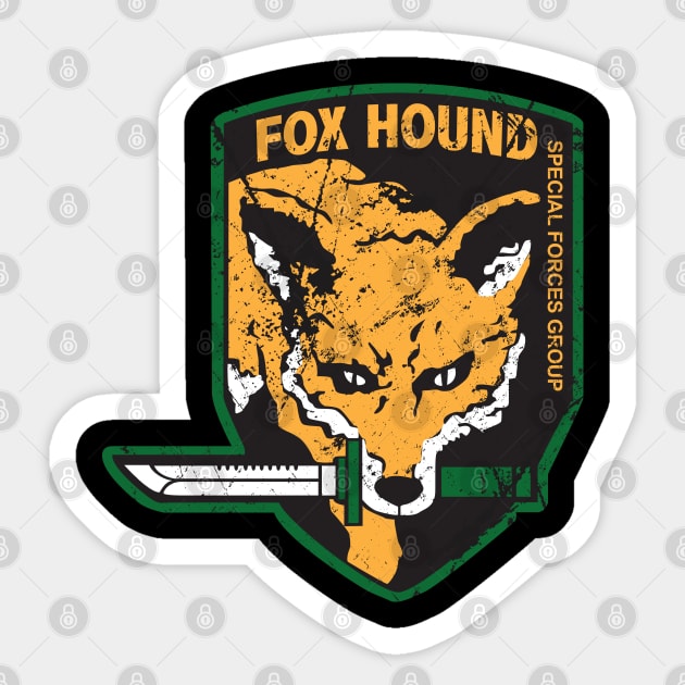 Foxhound grunge Sticker by GalaxyArt